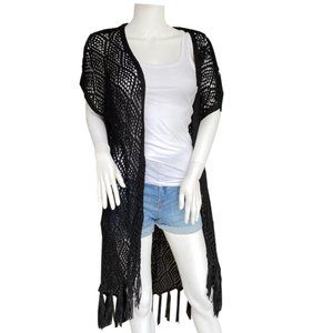 Crochet Cardigan- Black